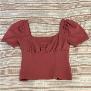 Express Women's Puff Sleeve Blouse - Dusty Rose